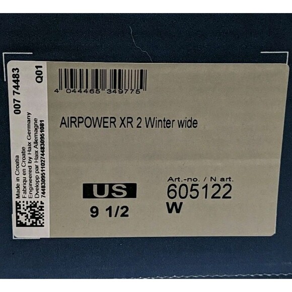 HAIX AIRPOWER XR 2 Wide Winter Composite Toe EMS Men Boots 9.5 W 605122  NEW main image 10